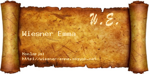 Wiesner Emma névjegykártya